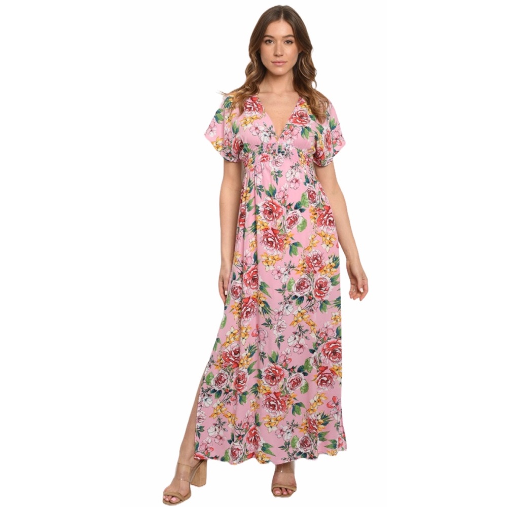 7- Pink maxi dress size large